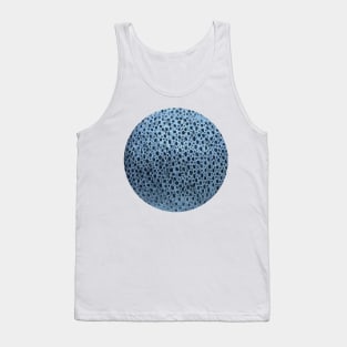 Blue Spotty Pattern Tank Top